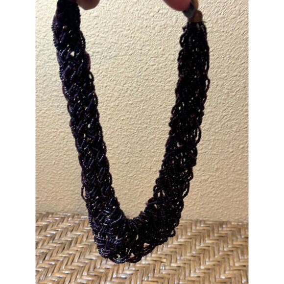 Marks And Spencer Beaded Statement Necklace Braided - Picture 7 of 9